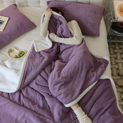 91家纺网 家纺一手货源 找家纺 （总）寐眠 2022新款牛奶绒剪花双层毯子毛毯盖毯午睡毯