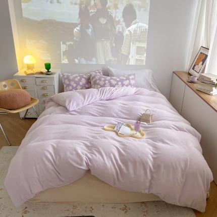 91家纺网 家纺一手货源 找家纺 柚子2022新款ins混搭风牛奶绒小碎花套件 梦里