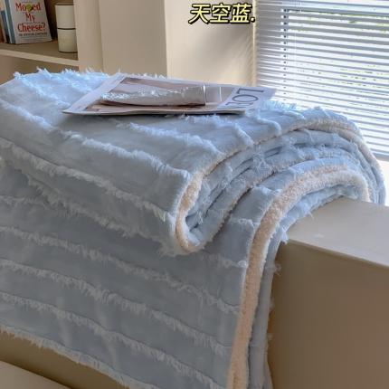 91家纺网 家纺一手货源 找家纺 （总）顾里家纺 2022新款加厚流苏提花泰迪绒毯