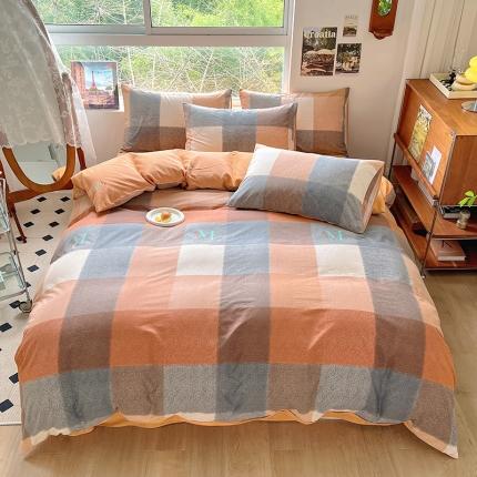 91家纺网 家纺一手货源 找家纺 （总）田野 2022新款全棉加厚磨毛四件套