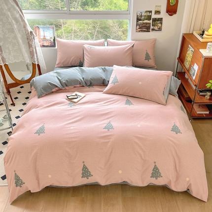 91家纺网 家纺一手货源 找家纺 田野 2022新款全棉加厚磨毛四件套 小树林