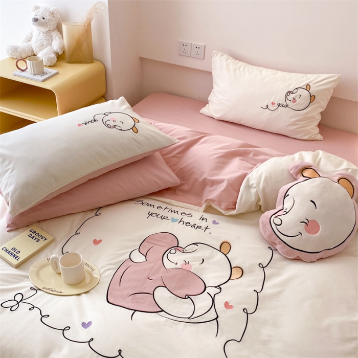 91家纺网 家纺一手货源 找家纺 （总）朗莎 2022新款迪士尼全棉水洗棉贴布绣四件套