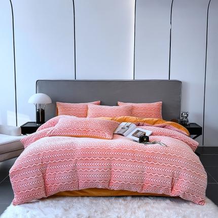 91家纺网 家纺一手货源 找家纺 （总）啊雅家居 2025新款雕花绒加宝宝绒四件套