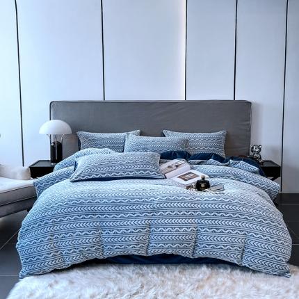 91家纺网 家纺一手货源 找家纺 （总）啊雅家居 2025新款雕花绒加宝宝绒四件套