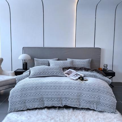 91家纺网 家纺一手货源 找家纺 （总）啊雅家居 2025新款雕花绒加宝宝绒四件套