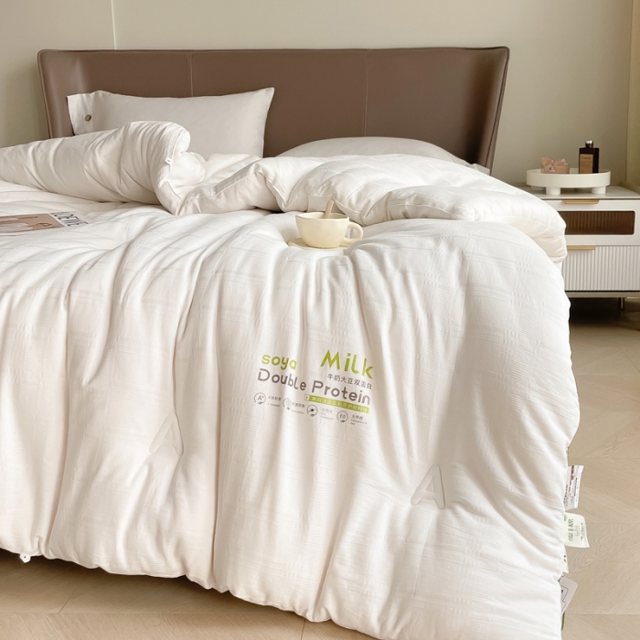 91家纺网 家纺一手货源 找家纺 匠心 2022新款A类牛奶大豆被冬被子被芯 条纹