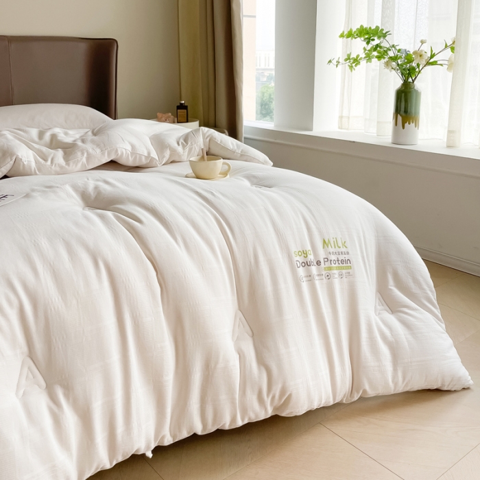 91家纺网 家纺一手货源 找家纺 匠心 2022新款A类牛奶大豆被冬被子被芯 条纹