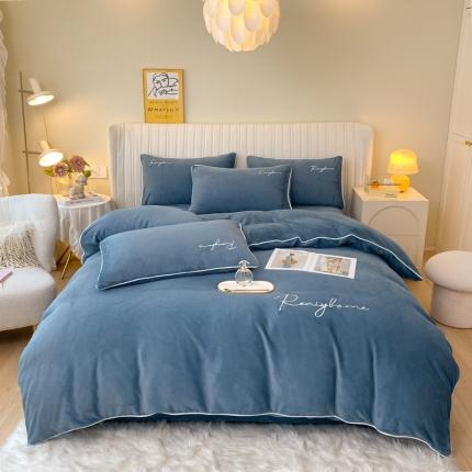 91家纺网 家纺一手货源 找家纺 慕色家纺2022新款绒慕奢系列四件套 慕奢-宾利兰