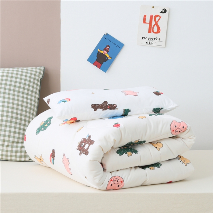 91家纺网 家纺一手货源 找家纺 艾佳宝贝婴儿绒幼儿园冬被仿鹅绒春秋被宝宝保暖加厚被动物世界白