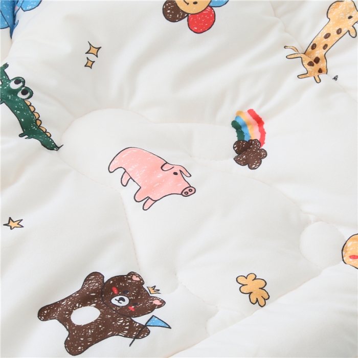 91家纺网 家纺一手货源 找家纺 艾佳宝贝婴儿绒幼儿园冬被仿鹅绒春秋被宝宝保暖加厚被动物世界白