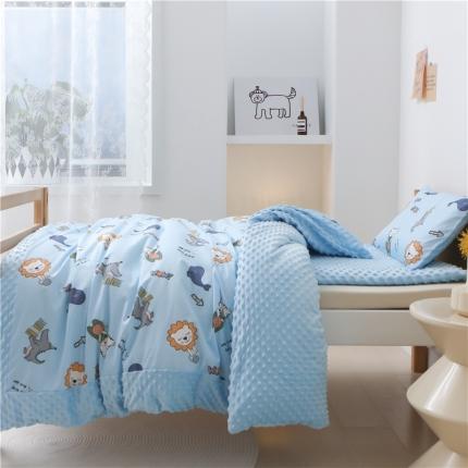 91家纺网 家纺一手货源 找家纺 （总）艾佳2022年秋冬全棉豆豆绒幼儿园儿童多件套