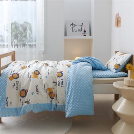 91家纺网 家纺一手货源 找家纺 （总）艾佳2022年秋冬全棉豆豆绒幼儿园儿童多件套