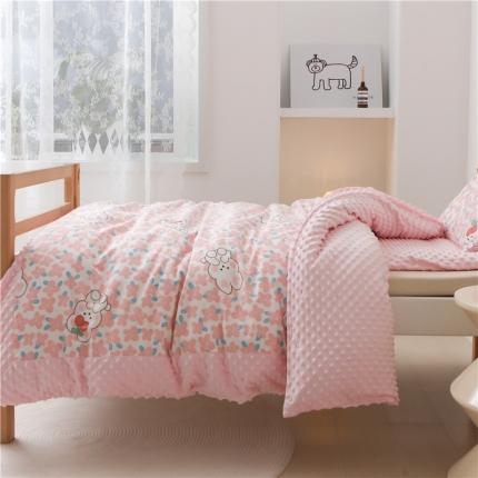 91家纺网 家纺一手货源 找家纺 （总）艾佳2022年秋冬全棉豆豆绒幼儿园儿童多件套