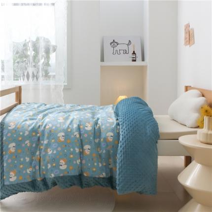 91家纺网 家纺一手货源 找家纺 （总）艾佳宝贝2022年秋冬全棉豆豆绒多功能盖毯被