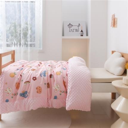 91家纺网 家纺一手货源 找家纺 （总）艾佳宝贝2022年秋冬全棉豆豆绒多功能盖毯被