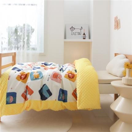 91家纺网 家纺一手货源 找家纺 （总）艾佳宝贝2022年秋冬全棉豆豆绒多功能盖毯被