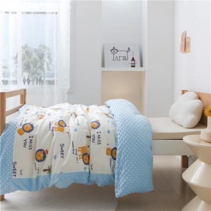 91家纺网 家纺一手货源 找家纺 （总）艾佳宝贝2022年秋冬全棉豆豆绒多功能盖毯被