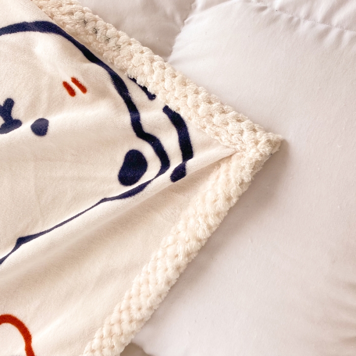 91家纺网 家纺一手货源 找家纺 绒兔兔 2022新款牛奶绒印花毯子 太空熊