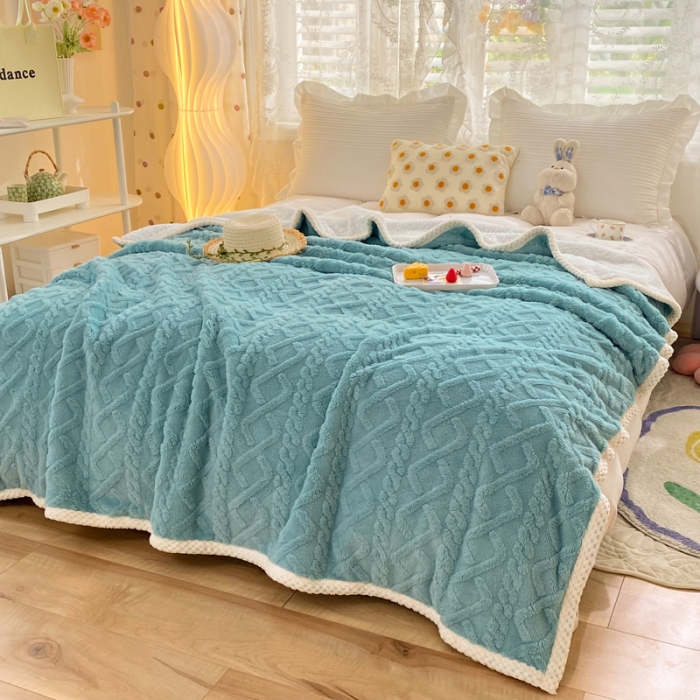 91家纺网 家纺一手货源 找家纺 （总）绒兔兔 2022新款舒棉绒毯子