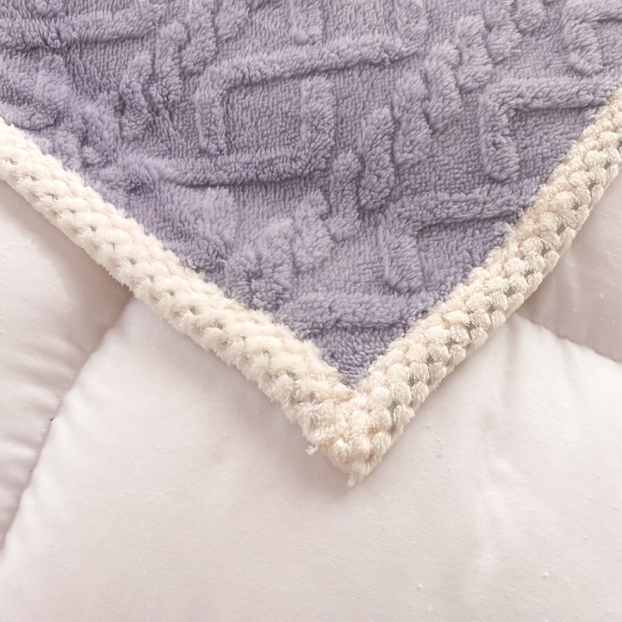 91家纺网 家纺一手货源 找家纺 绒兔兔 2022新款舒棉绒毯子 舒棉绒-香芋紫