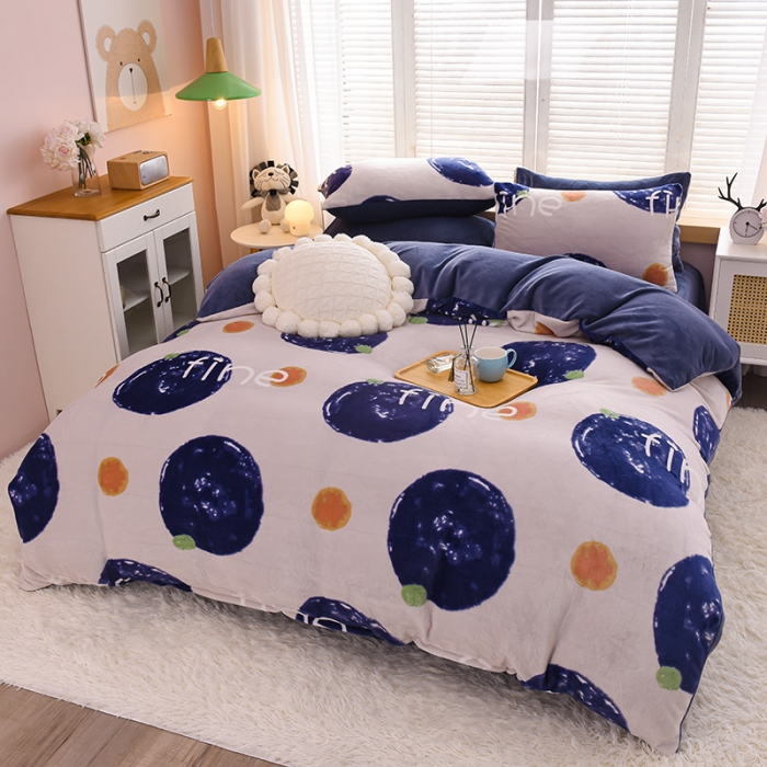 91家纺网 家纺一手货源 找家纺 芃成 2022新款加厚双面牛奶绒印花床品系列-四件套 安纳瑞