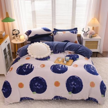芃成 2022新款加厚双面牛奶绒印花床品系列-四件套 安纳瑞