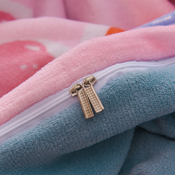 91家纺网 家纺一手货源 找家纺 芃成 2022新款加厚双面牛奶绒印花床品系列-四件套 初恋小事