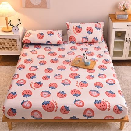 91家纺网 家纺一手货源 找家纺 （总）芃成 2022新款加厚双面牛奶绒印花床品系列-单床笠