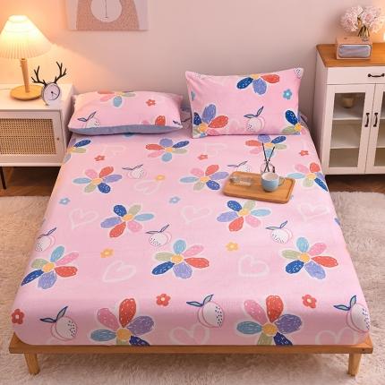 91家纺网 家纺一手货源 找家纺 （总）芃成 2022新款加厚双面牛奶绒印花床品系列-单床笠