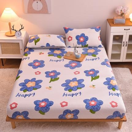 91家纺网 家纺一手货源 找家纺 （总）芃成 2022新款加厚双面牛奶绒印花床品系列-单床笠