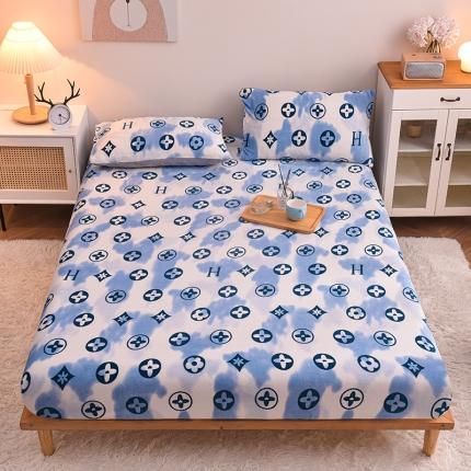 91家纺网 家纺一手货源 找家纺 （总）芃成 2022新款加厚双面牛奶绒印花床品系列-单床笠