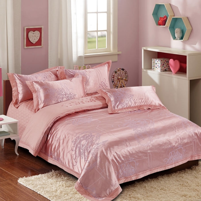 91家纺网 家纺一手货源 找家纺 （总）卡迪亚 2022新款贡缎提花四件套