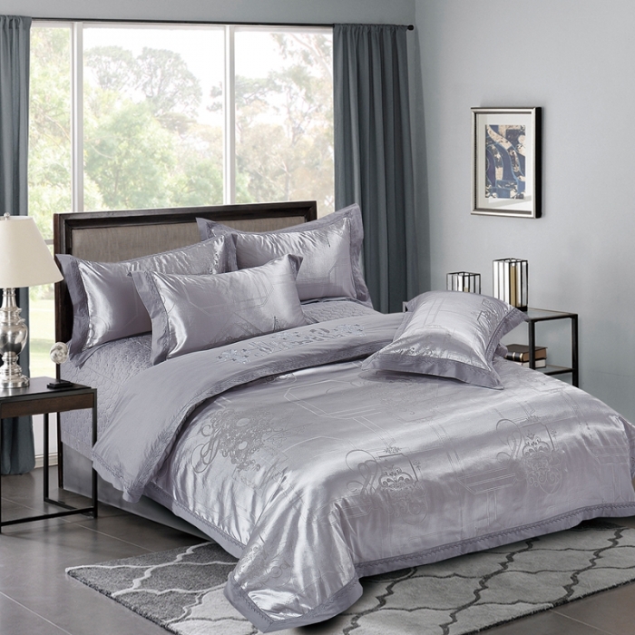 91家纺网 家纺一手货源 找家纺 （总）卡迪亚 2022新款贡缎提花四件套