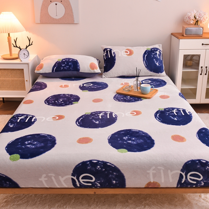 91家纺网 家纺一手货源 找家纺 芃成 2022新款加厚双面牛奶绒印花床品系列-单床笠 安纳瑞