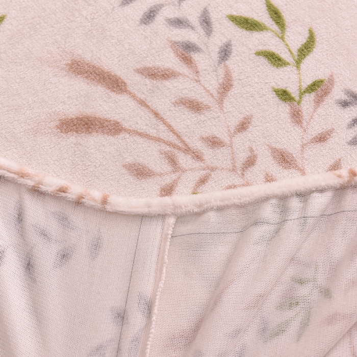 91家纺网 家纺一手货源 找家纺 芃成 2022新款加厚双面牛奶绒印花床品系列-单床笠 春意盎然