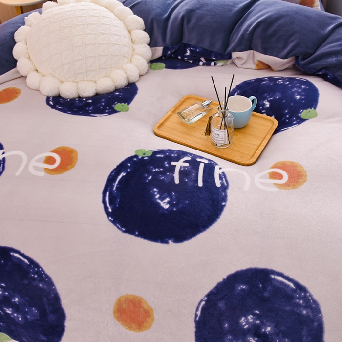 91家纺网 家纺一手货源 找家纺 芃成 2022新款加厚双面牛奶绒印花床品系列-单被套 安纳瑞