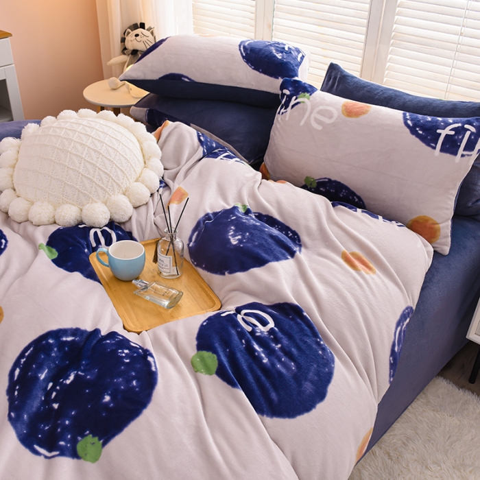 91家纺网 家纺一手货源 找家纺 芃成 2022新款加厚双面牛奶绒印花床品系列-单被套 安纳瑞