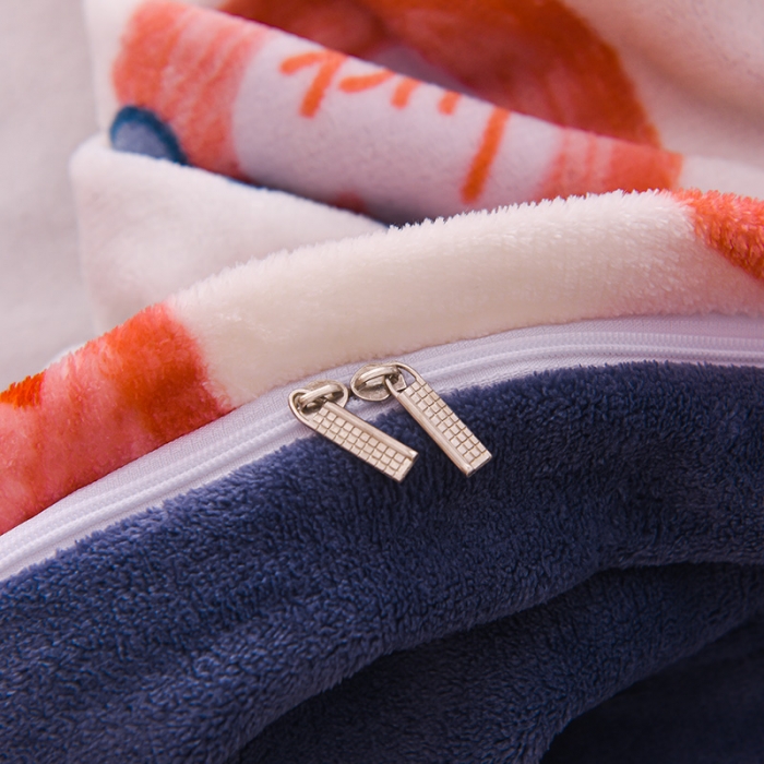 91家纺网 家纺一手货源 找家纺 芃成 2022新款加厚双面牛奶绒印花床品系列-单被套 草莓奶昔