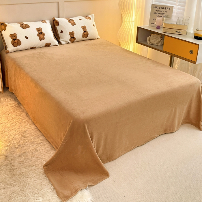 91家纺网 家纺一手货源 找家纺 （总）澳梵 2022新款小颗粒美丽绒牛奶绒四件套