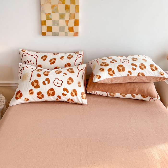 91家纺网 家纺一手货源 找家纺 澳梵 2022新款牛奶绒印花四件套 咖啡旋律