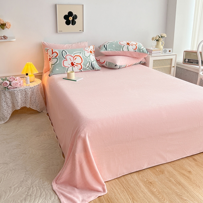 91家纺网 家纺一手货源 找家纺 澳梵 2022新款牛奶绒印花四件套 蔷薇