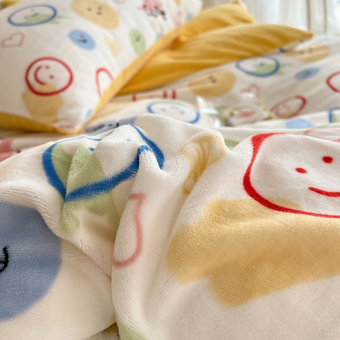 91家纺网 家纺一手货源 找家纺 澳梵 2022新款牛奶绒印花四件套 晴天