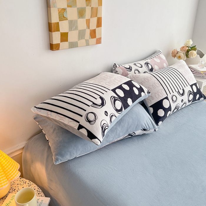 91家纺网 家纺一手货源 找家纺 澳梵 2022新款牛奶绒印花四件套 时光