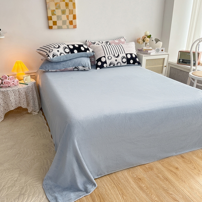 91家纺网 家纺一手货源 找家纺 澳梵 2022新款牛奶绒印花四件套 时光