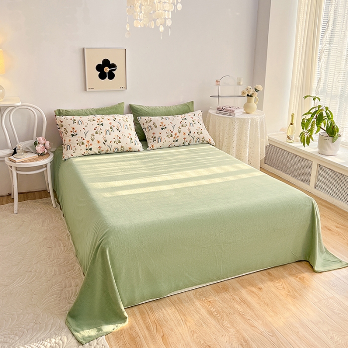 91家纺网 家纺一手货源 找家纺 澳梵 2022新款牛奶绒印花四件套 追梦