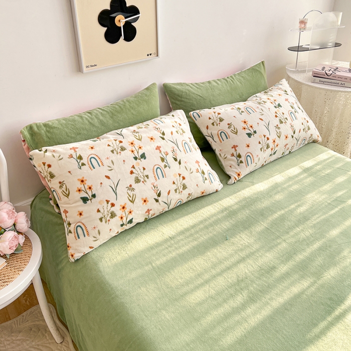 91家纺网 家纺一手货源 找家纺 澳梵 2022新款牛奶绒印花四件套 追梦