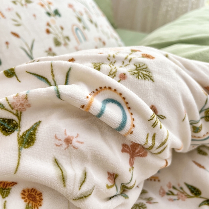 91家纺网 家纺一手货源 找家纺 澳梵 2022新款牛奶绒印花四件套 追梦