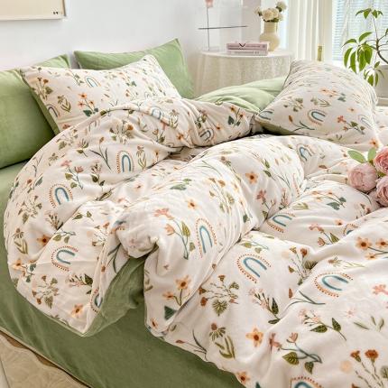 澳梵 2022新款牛奶绒印花四件套 追梦