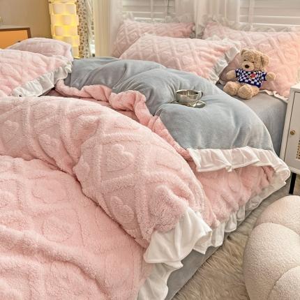 91家纺网 家纺一手货源 找家纺 （总）澳梵 2023新款塔芙绒韩版四件套