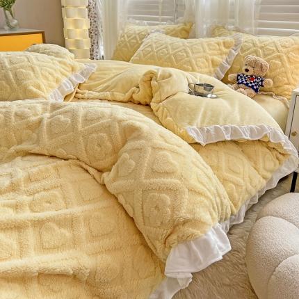 91家纺网 家纺一手货源 找家纺 （总）澳梵 2023新款塔芙绒韩版四件套